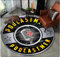 PASPRT Piano Black White Key Music Symbol Area Rug,Round Carpet Rug for Living Room Bedroom Sofa Foot Pad Non-Slip Floor Mat 120Cm