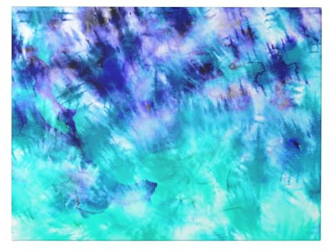 Aquarell Petrol Blau Tie Dye, Leinwand-Kunstdrucke, Wandkunst, Wandbehang, Gemälde für Heimdekoration, 30 x 40 cm
