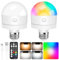 FANTICDE E27 Rechargeable Light Bulb with Remote,Battery Powered &Corded Electric LED Bulb,12+4 Color Temperatures,3 Timer,Dimmable Detachable RGB LED Bulb,for Non Hardwired Lamps (2Pack)