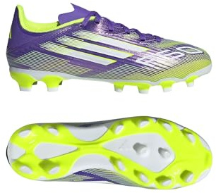 adidas F50 League Multi Ground Football Boots Kids, Botas de fútbol Unisex niños, Purple Rush/FTWR White/Lucid Lemon, 34 EU