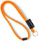 webbomb® Tubular Lanyard zweifarbiges Schlüsselband - rund weich und lang mit Sicherheitsverschluss und Schlüsselring als Schlüsselanhänger Key Chain für Ausweis Handy Schlüssel (orange)