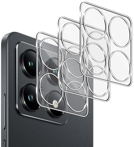 Locofun Protector de Lente de Cámara para Xiaomi 14T 5G, 3 Piezas, Vidrio Templado 9H, Anti-Arañazos