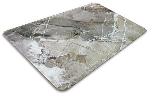 Pagnanno. Chopping Board-Catering Cutting Set-Kitchen Board-Glass Worktop Savers-Sink Chopping Board-Large-Worktop Protectors Heat Resistant-Marble Effect (Design 2B, 40 x 30 cm (Pack of 1))