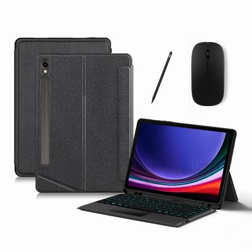 Funda Protectora para Samsung Galaxy Tab S6 Lite con Teclado Desmontable, retroiluminación de 7 Colores, Panel táctil, Funda con Teclado y Cubierta para cámara para Tableta Samsung S6 Lite