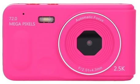 Appareil Photo Numérique, Appareil Photo Compact Polyvalent Autofocus Anti-tremblement pour Les Réunions (Rose Rouge)