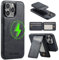 Altartar Magnetisch Handyhülle für iPhone 16 Pro Max Leder Hülle mit Ständer Magnetischer Wallet Handy Kreditkartenetui Klapphülle mit Kartenfach Stoßfest Schutzhülle iPhone 16 Pro Max Case-Schwarz