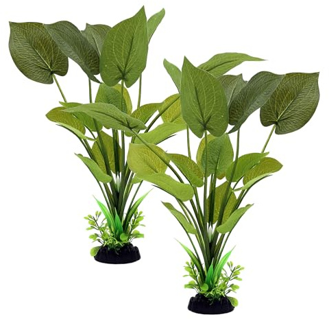 ALEGI Silk Aquarium Plants, 12 Inch Artificial Silk Plants Decorations