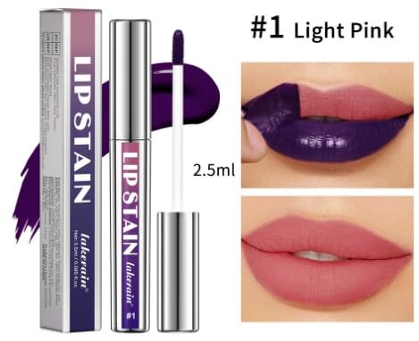 Peel Off Lip Stain Lip Tint Set, 3Pcs Easy Peel & Reveal Lip Tint, Lipstick Long Lasting Matte Peel Off Lip Stain,Waterproof Lip Liner Stain Peel Off,Lip Gloss Set