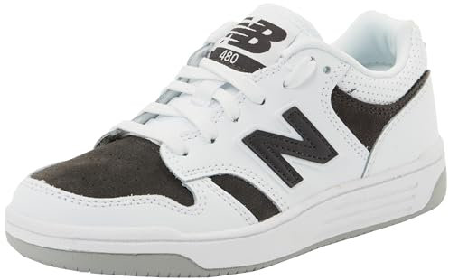 NEW BALANCE Herren 480 Sneaker, Weißes Leder Textile