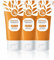 Gel exfoliante de naranja natural, gel exfoliante para mujer, gel blanqueador naranja brillante, nutre e hidrata, reduce las arrugas y elimina las manchas oscuras (3 unidades, 50 g)