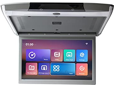 Auto-TV-Kopfstützenmonitor, 12,5-Zoll-Monitor zur Autodachmontage 2 + 16 GB IPS-Bildschirm 1080P MP5-Videofilm spielt Auto-Deckenfernseher ab Für lange Autofahrten oder Familienurlaube(12.5 Android Gr