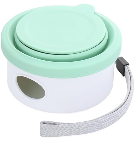 4-in-1 Dog Walking Kit - Portable Poop Bag Dispenser with Foldable Bowl & Snack Container, Adjustable Garbage Bag Holder for Outdoor Hikes, Travel-Friendly Dog Accessories (Macaron Green)