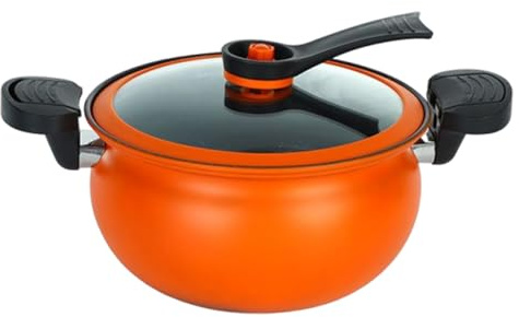 Mikro-Drucktopf, Großes, Tiefes Design Mit Sichtbarem Deckel, 5 Liter, Induktionstopf, Kochgeschirr Mit Griffen, Gleichmäßige Wärmeverteilung, Für Gas-, Keramik-, Elektroherde Und Den Einsatz In Der H