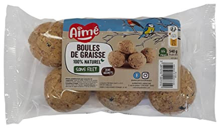 AIME Palline di grasso per uccelli del cielo, 6 pezzi (540G)