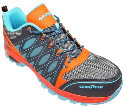 Goodyear S1 SRA HRO, Zapatillas de seguridad para Hombre, Orange Blue, 44 EU