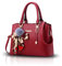 Nicole&Doris Damen Handtasche Crossbody Arbeitstaschen Satchel Schultertasche für Frauen Ornament Schleife Weiches PU, Burgunderrot (Rot) - ND-KK101