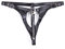 Hanyi Damen Leder String Einstellbar Unterwäsche G-String Tanga mit Ketten SM Bondageset, Schwarz