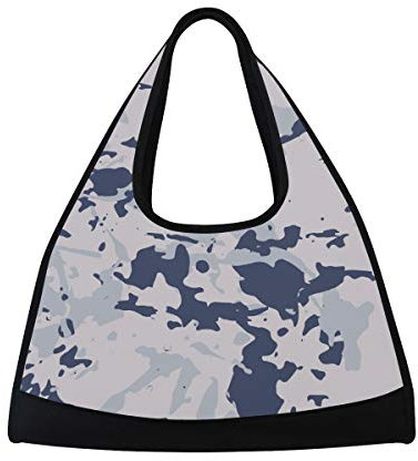 FANTAZIO Sportbeutel Camouflage Blau Turnbeutel für Sport