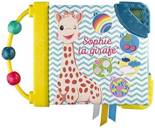 SOPHIE LA GIRAFE - Plastique 1 Livre d'Eveil pour les bébés Multicolore - Nombreuses Activités - Développer ses Sens : l'Ouie, le Toucher, le Gout et l'Odorat et la Vue - Apprendre en s'Amusant