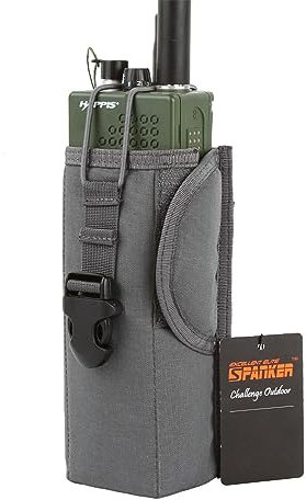 EXCELLENT ELITE SPANKER Taktische Funkgerät Tasche Militär Walkie Talkie Holster Molle Funkgerätetasche(Grau)