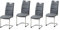 HTI-Line Schwingstuhl 4er Set PU grau DannyC Freischwinger Esszimmerstuhl Kunstleder