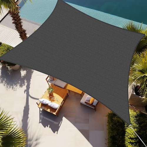Shade&Beyond Rechteckiges Sonnensegel, 30,6 x 40,6 cm, durchlässiges Vordach, Dunkelgrau für Terrasse, Garten, Hof, Terrasse, Hof, Terrasse, Terrasse, Hof, Terrasse, Pergola (wir stellen individuelle