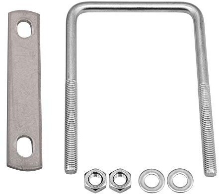 CNBTR 304 Edelstahl-Rohrbefestigungs-Vierkantschrauben M8x75x120MM Vierkant-U-Schraube mit 2 Muttern und 2 Unterlegscheiben