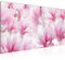 Runa Art Tableau Decoration Murale Fleurs Magnolia 1 Partie Moderne Toile non tissée Salon Salle Motif floral Gris rose 033312a