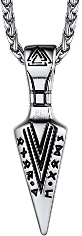 Richsteel Collana con Ciondolo a Forma di Dente di Lupo/Testa di Lupo in Acciaio Inox Gioielli di Protezione in Stile Vichingo per Uomini e Donne