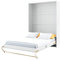 MEBLINI Schrankbett Concept Pro - Wandbett mit Lattenrost - Schrank mit Klappbett - Wandklappbett - Murphy Bed - Bettschrank - CP-01-140x200cm Vertikal - Weiß Matt