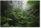 WallArena - Vlies Fototapete Wald Regenwald Dschungel Natur Blätter 254x184 cm - Fototapeten - Tapeten - für Wohnzimmer Schlafzimmer - Vliestapete Wandtapete Tapete 3D Effekt- inkl. Kleister