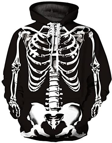 Hoodie Herren Persönlichkeit 3D Druck Anime Hoodie Herren Lose Dünne Sweatshirt Herren Langarm Mit Tasche Kapuzenpullover Herren Urban Streetstyle Halloween-Party Pullover Männer TD-06 XXL