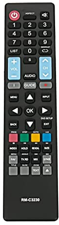 VINABTY RM-C3230 Télécommande remplacée Convient pour JVC TV LT-32C36 LT-32C360 LT-32C365 LT-39C640 LT32C365 LT-32C485 LT39C460 LT-39C460 LT-32C480 LT39C640 LT32C360