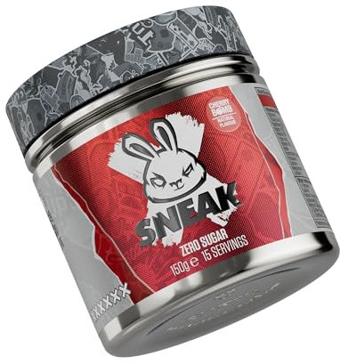 SNEAK | Kirschbombe 150g Geschmack | In-Game Focus Boost Energy Drink, zuckerfrei, kalorienarm, vegetarisch | 15 Portionen