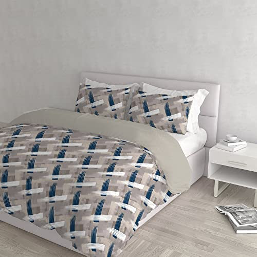 Italian Bed Linen Fantasy Bettwäsche-Set aus mikrofaser, Pennellate, Doppelte