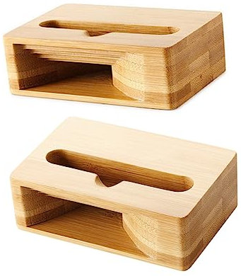 Mikikit Mobile Phone Holder Bamboo Sound Amplifier Stand Multi-function Desktop Support for Smartphones and Tablets Lightweight Wooden Design for Use