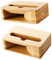 Mikikit Mobile Phone Holder Bamboo Sound Amplifier Stand Multi-function Desktop Support for Smartphones and Tablets Lightweight Wooden Design for Use