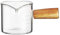 PRETYZOOM Espresso Measuring Cup Glass Creamer Spout Espresso Coffee Shot Glass Pitcher with Wood Handle Measuring Cup Milk Cup for Coffee Carafe Milk Espresso Making