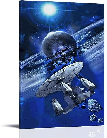 UMCHU USS Enterprise Poster Dekorative Malerei Leinwand Wandkunst Wohnzimmer Poster Schlafzimmer Malerei,Wandkunst Bilddruck Moderne Familienzimmer Dekor 16x24inch(40x60cm)