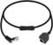 RIIEYOCA 90 Grad Cat5e Ethernet Patch Kabel Schalter Ein/Aus RJ45 Stecker zu Buchse Hochgeschwindigkeits-Internet Netzwerkkabel LAN mit Trennschalter für Cat5e/Cat5, Schwarz(50CM/1.6Ft)