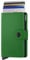 Secrid Miniwallet Bright Green aus Leder, in der Farbe Grün, für 4 Karten mit oder 6 Karten ohne Prägung, Maße: 10,2 x 6,5 x 2,1 cm, MM-Bright Green