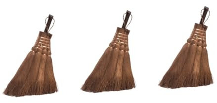 Didiseaon 3pcs Desktop Cleaning Tools Floor Cleaning Broom Mini Whisk Sweeping Small Natural Whisk Broom Whisk Hand Broom Household Cleaner Brooms Tea Ceremony Accessories Bamboo Hand Sweep