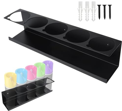 Aerosol Can Holder, Spray Bottle Holder Wall Mount Can Holder with 5 Holes, Wall Mounted Automotive & Paint Storage Rack Utility Tool Hanger, Ool Storage Rack, Space Saving