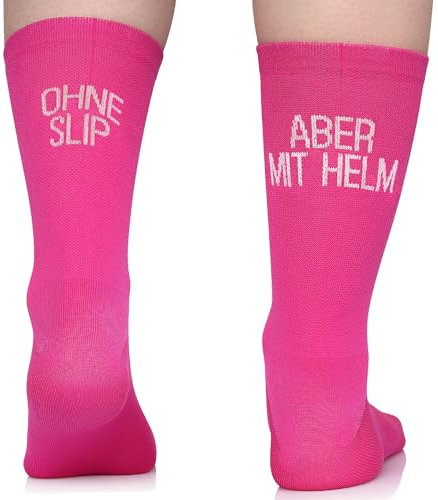 TODO Fahrradsocken Damen. Atmungsaktive Rennrad Socken. Fahrrad-Socken Lustig, Radsocken Damen (Ohne Slip aber mit Helm 35-38)
