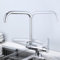 Rubinetto a Tre Vie Cucina Pieghevole, Miscelatore 3 Vie Abbattibile Sottofinestra Ottone Rubinetto Girevole Rubinetto 3 Vie per Depuratore, Miscelatore Cucina Girevole a 360° Electroplating