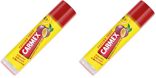 CARMEX Passionfruit Lip Balm Click Stick, Moisturising Lip Balm for Soft, Protected Lips with SPF15(4.25g – Pack of 2)