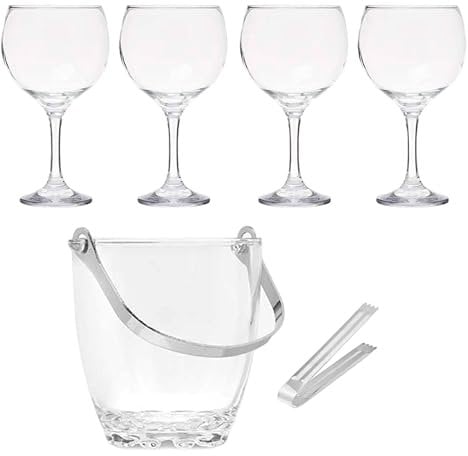 Set cubitera 4 copas gin tonic colección VIVALTO