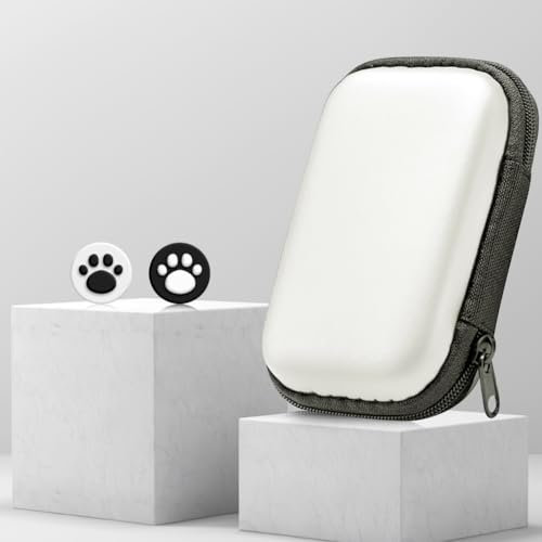 Lovehomily Tragbare -Aufbewahrungstasche, stoßfest, mit 2 Joystick-Kappen, Schutztasche, Kratzfest, Retro-Handspielkonsolen-Tragetasche, wasserdicht, für Miyoo Mini Plus/ANBERNIC RG35XX/R36S