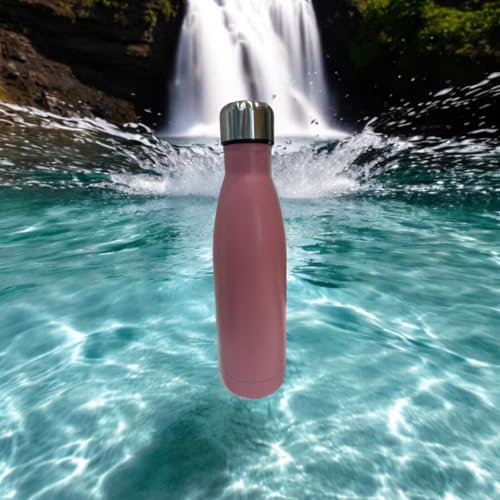 Stainless Steel Water Bottle – 500ml Insulated Flask, Vacuum Double Wall, Leak-Proof, BPA-Free, Keeps Drinks Cold 24h & Hot 12h – Durable Travel Bottle for Sports, Gym & Office (Pink)