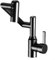Besttoolifes Robinet de cuisine cascade avec affichage de la température, affichage numérique LED, robinet de lavabo, mitigeur cascade pour évier de salle de bain (noir)